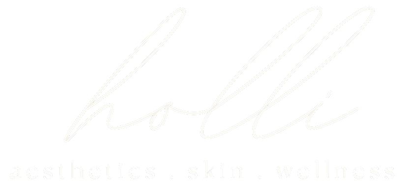 Holli aesthetics skin wellness logo design